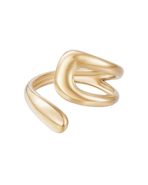Adornia Metallic Tarnish Resistant 18K Plated Open Bands Ring