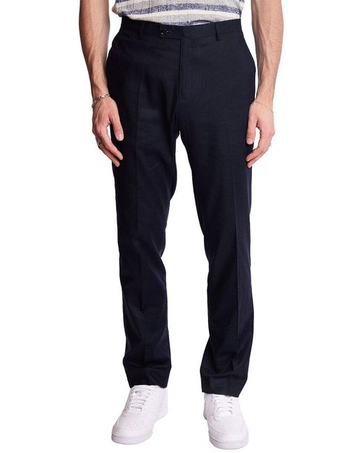 Paisley & Gray Blue Downing Linen-blend Pant for men