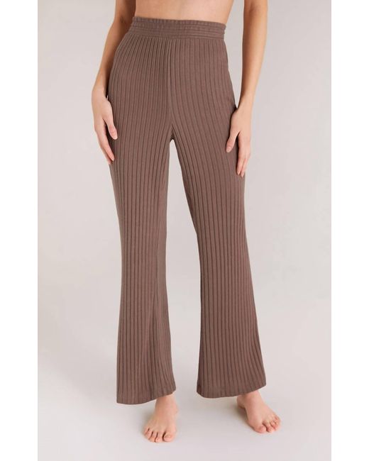 Z Supply Brown Show Some Flare Rib Pant