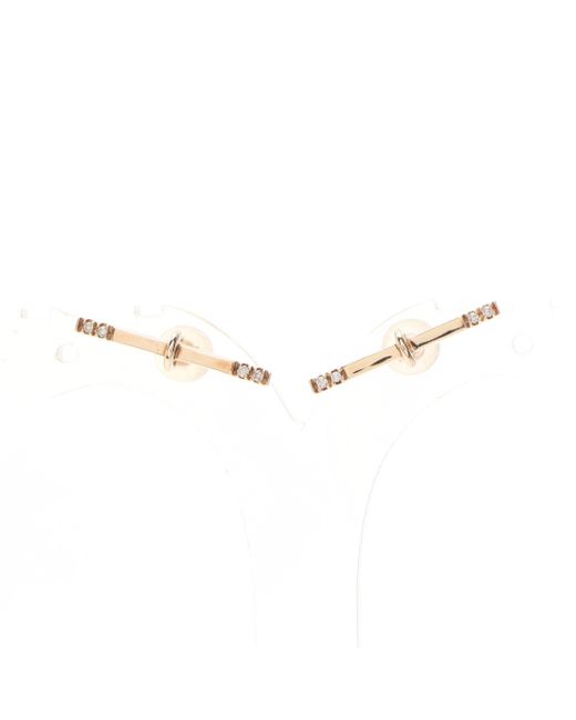 Hirotaka Metallic Trapeze Earrings K10yg Diamond Yellow Set Of 2