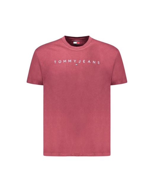 Tommy Hilfiger Pink Cotton T-Shirt for men