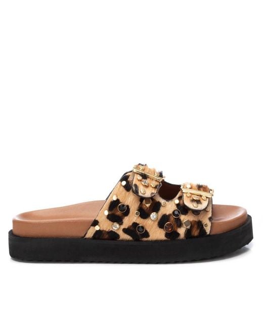 Xti Brown Double Bucket Sandals