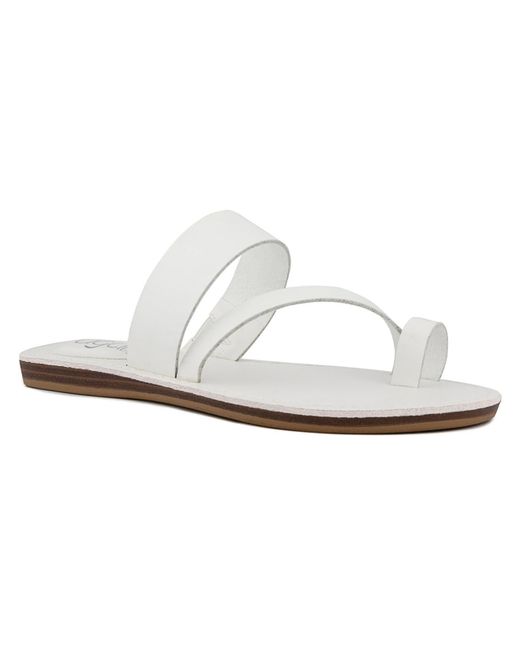 Sugar White Fathom Strappy Casual Slide Sandals