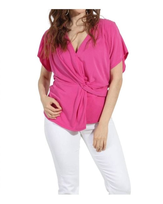 Veronica M Pink Cupro Twist Tee