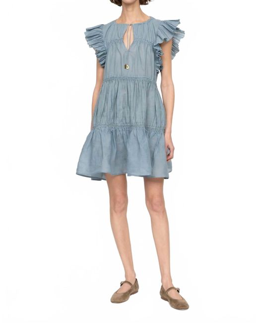Sea Blue Anise Tunic Mini Dress