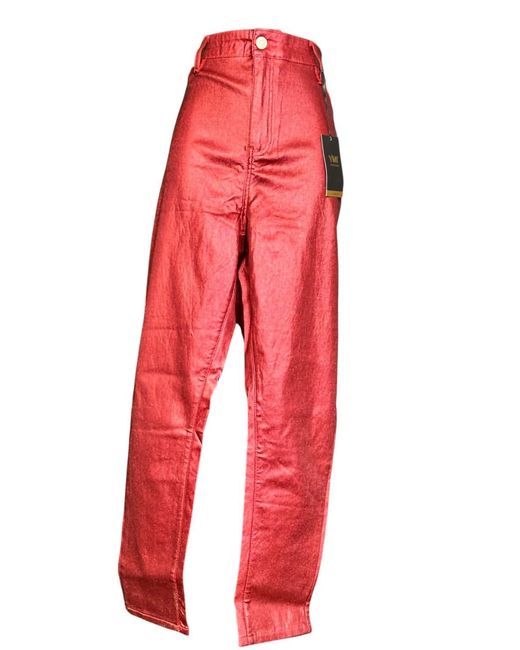 YMI Red Metallic Jeans