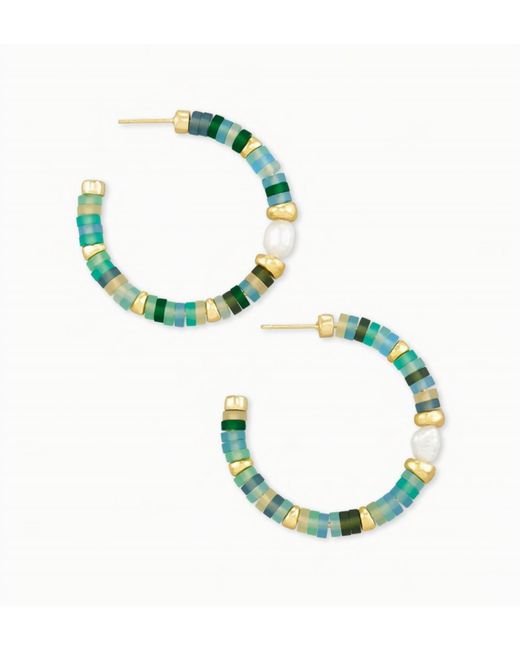 Kendra Scott Green Lila Hoop Earring