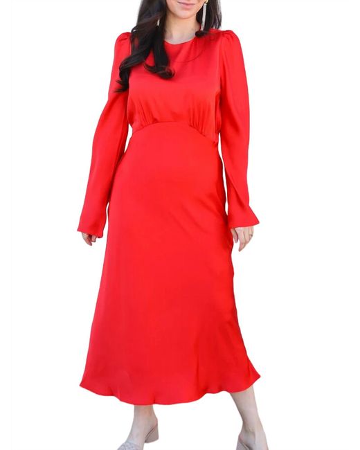 Lucy Paris Red Athena Maxi Dress