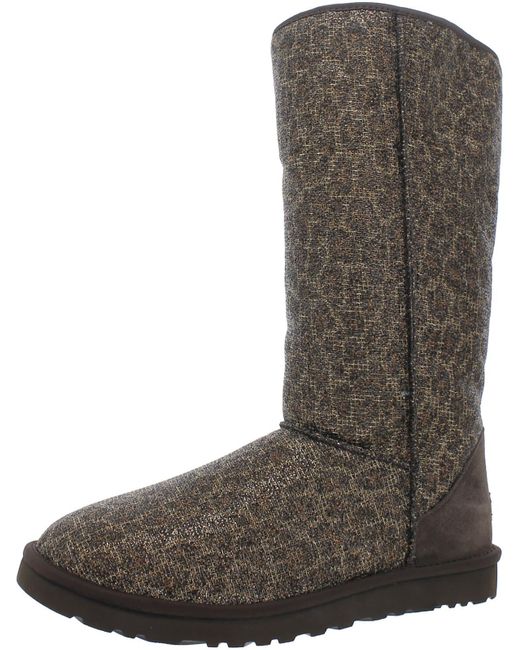 Ugg Brown Suede Pull On Winter & Snow Boots