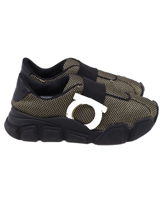 Ferragamo Black Monster Trainers