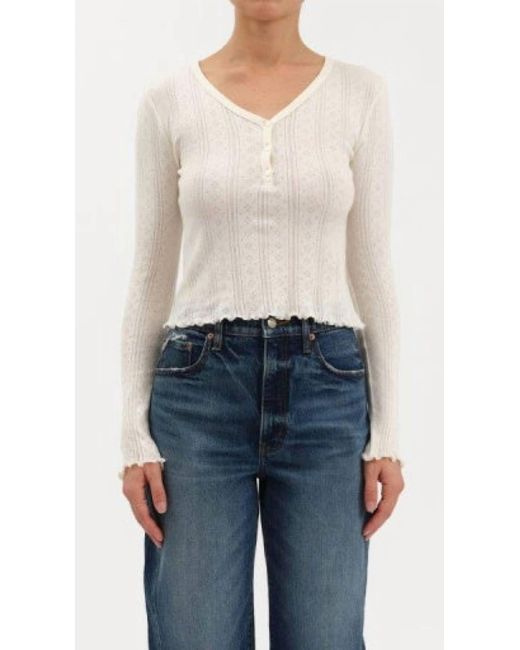 DAZE Blue Bunny Pointelle Top