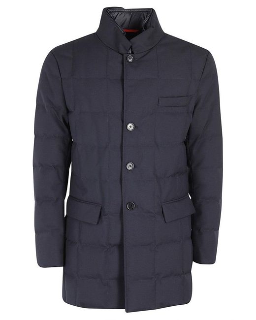 Fay Blue Double Front Long Jacket for men