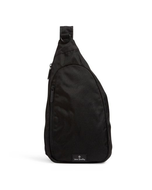 Vera Bradley Black Lighten Up Essential Sling Backpack