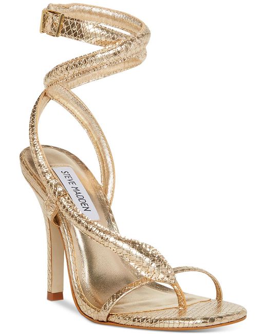Steve Madden Metallic Scales Flat Strappy Ankle Strap