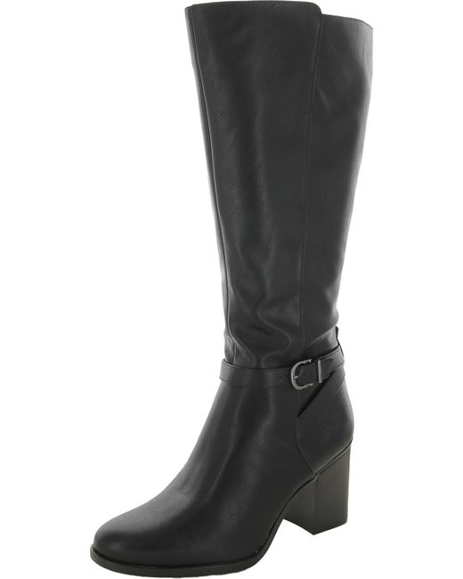 Naturalizer Joslynn Faux Leather Wide Calf Kneehigh Boots in Black Lyst