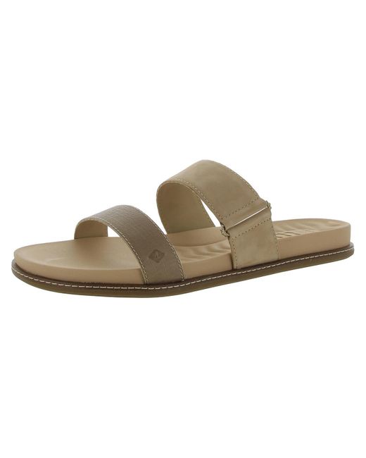 Sperry Top-Sider Multicolor Waveside Leather Slip On Slide Sandals