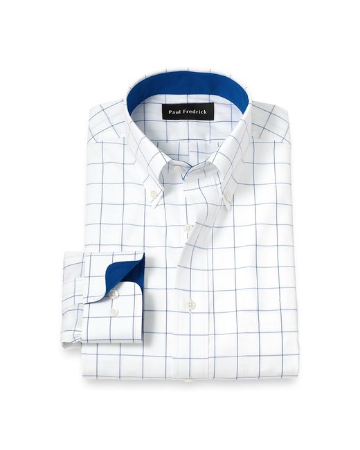fredrick dress shirts Non-Iron Cotton Stripe Dress Shirt With Contrast Trim