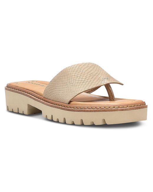 Donald J Pliner Multicolor Leather Lugged Sole Slide Sandals