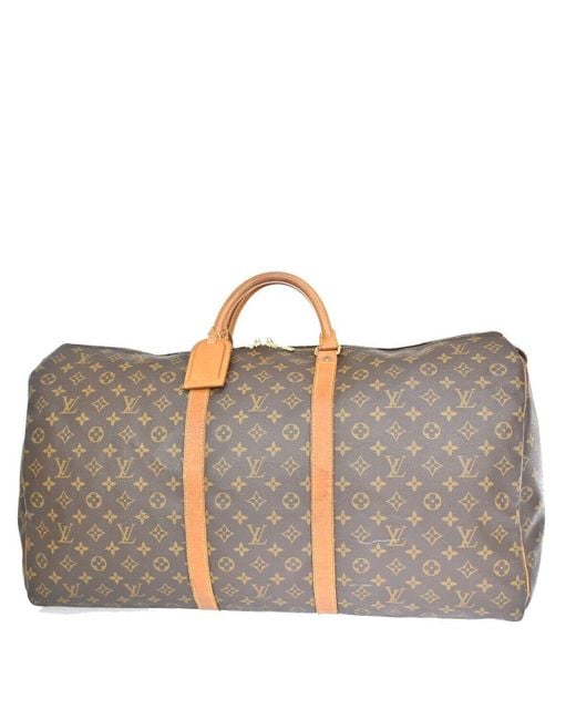 Louis Vuitton Gray Keepall 60 Canvas Travel Bag (pre-owned)