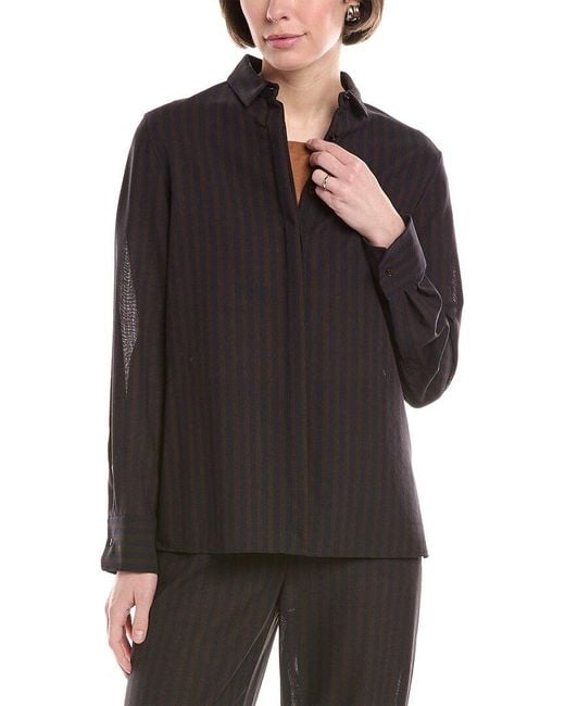 Akris Black Wool Blouse