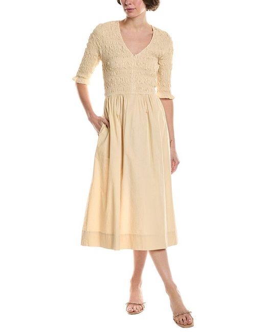Sea Natural Juni Smocked Midi Dress
