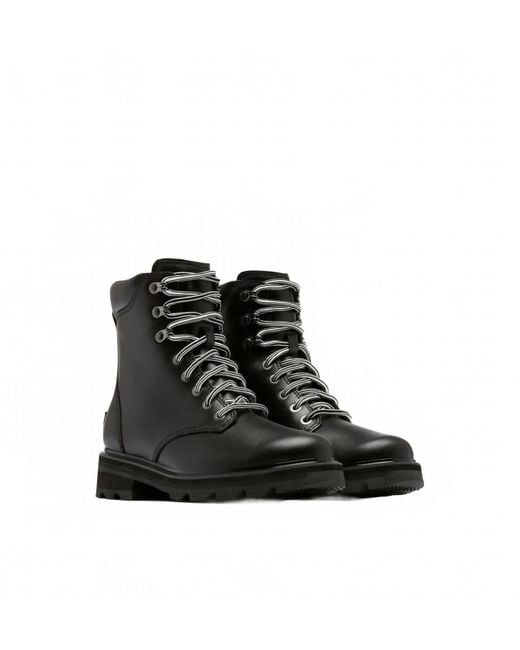 Sorel Women's Black Lennox Lace Stkd Waterproof Boot