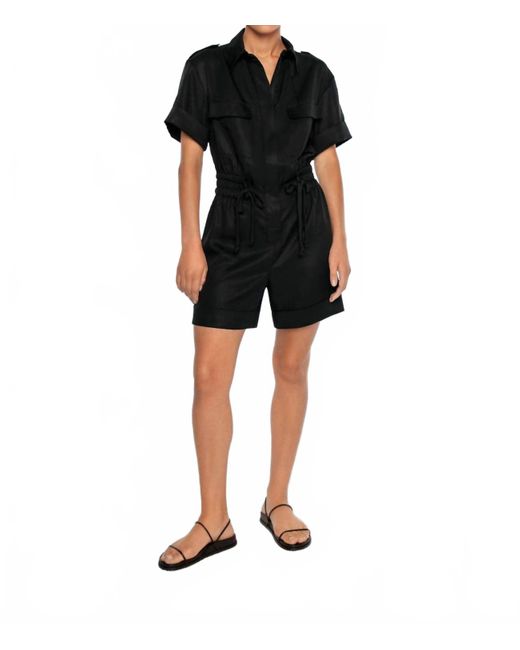 Dāl the Label Black Technical Twill Playsuit