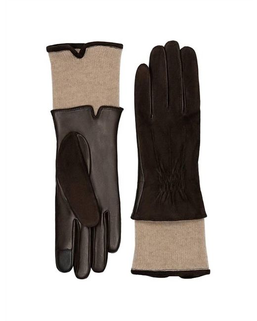 Carolina Amato Black Suede Back Touch Tech Gloves