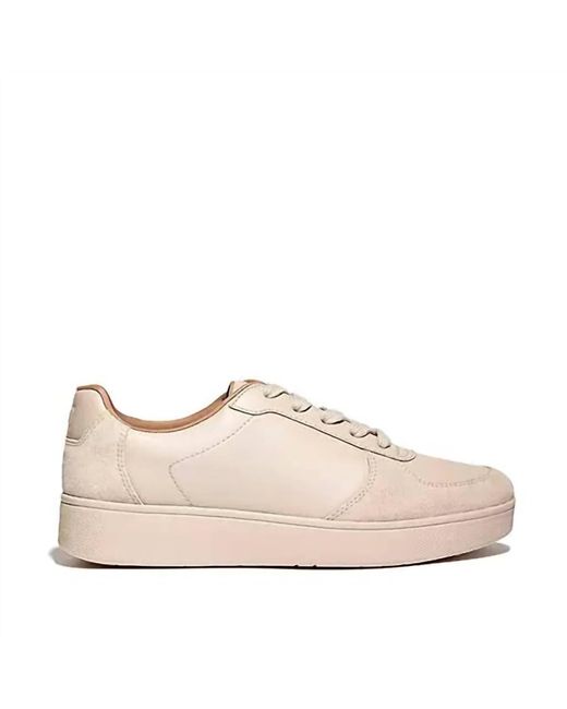 Fitflop Pink Rally Leather/suede Panel Sneaker