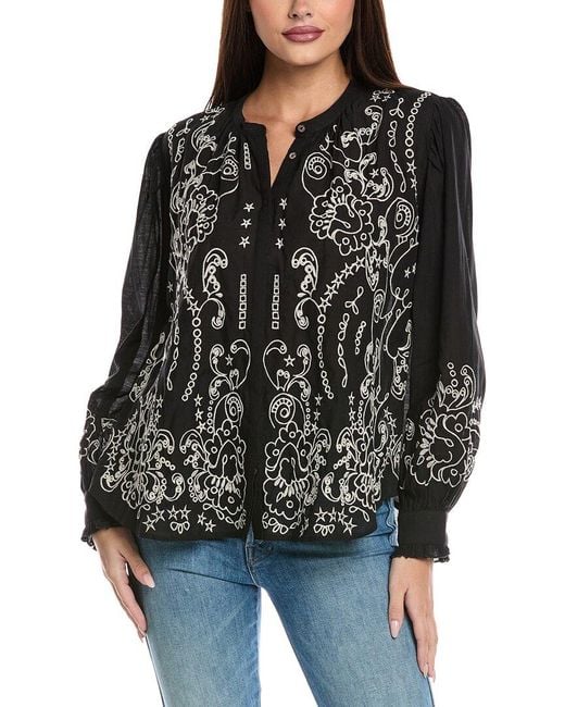 Johnny Was Black Kivi Blouse