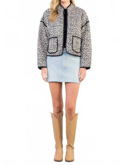Thml Gray Puffer Quilted Jacket
