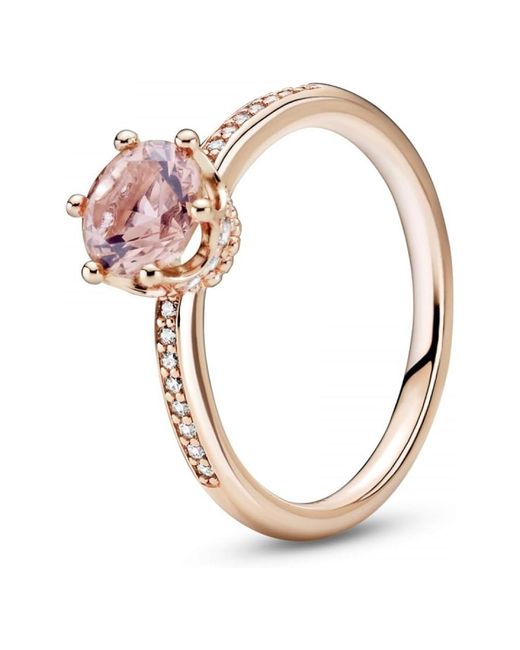 Pandora Metallic Sparkling Crown Solitaire Ring