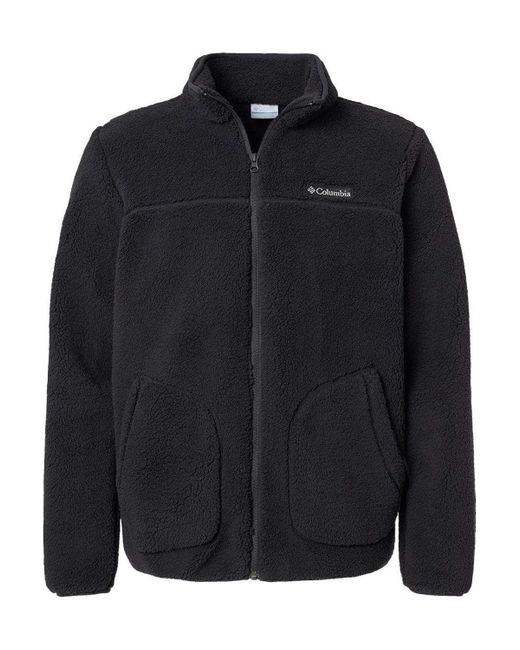 Columbia Men's Black Rugged Ridge Ii Sherpa Fleece Full-Zip