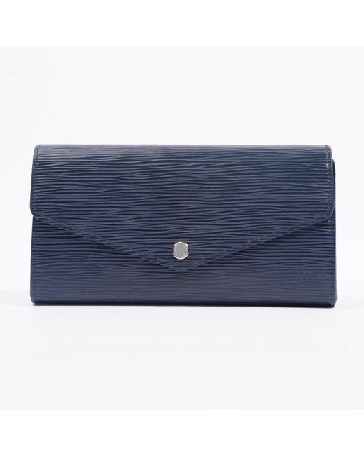 Louis Vuitton Blue Epi Portefeuille Sarah Navy Epi Leather