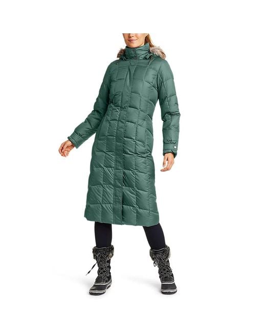 Eddie Bauer Classic Down Duffle Coat in Green Lyst
