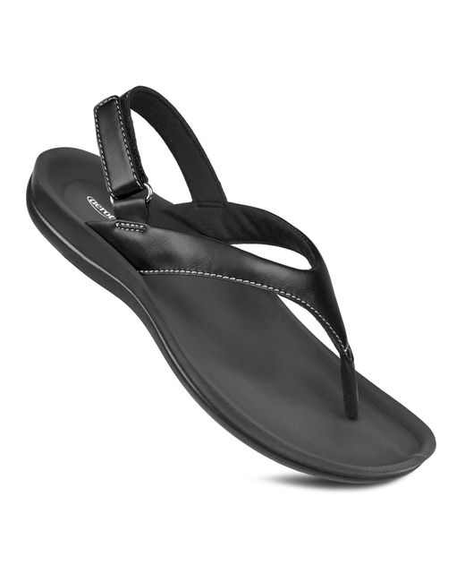 AEROTHOTIC Black Sandals Aura