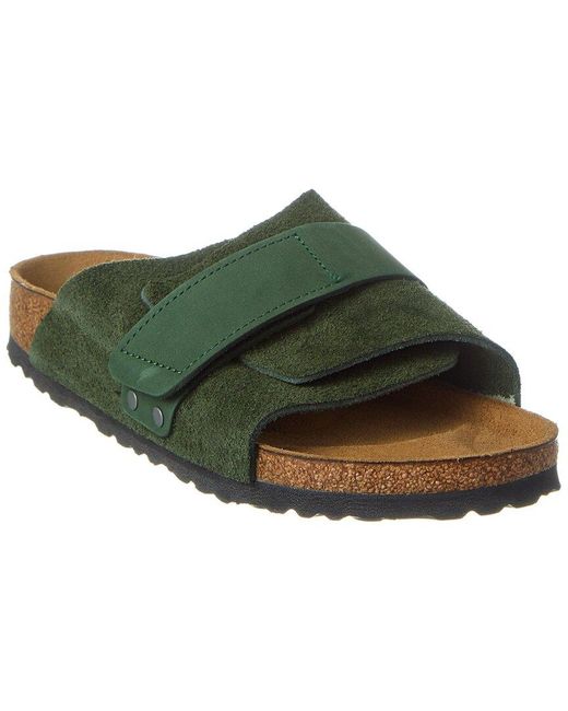 Birkenstock Green Kyoto Narrow Fit Suede Sandal