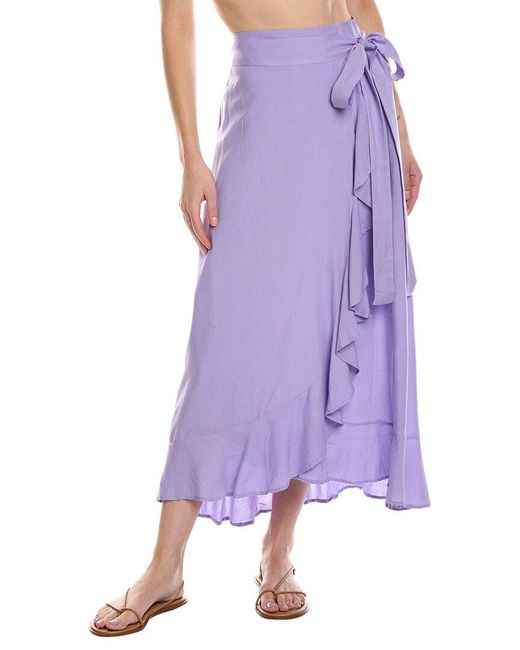 Melissa Odabash Purple Danni Wrap Skirt