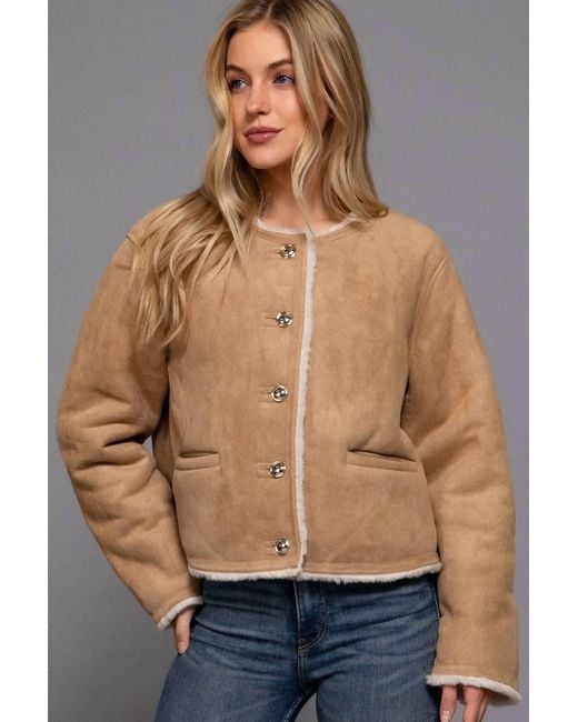 Active Basic Blue Vista Button Down Jacket