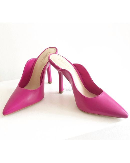 SCHUTZ SHOES Pink Edwina Heel Sandals
