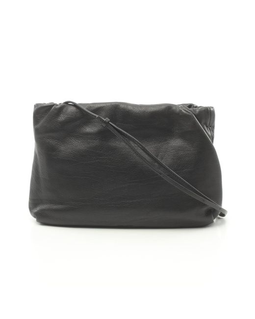 The Row Bourse Shoulder Bag Leather in Black | Lyst