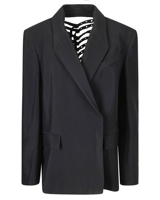 Mugler Black Oversized Adjustable Jacket