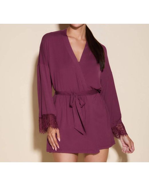 Cosabella Purple Sicilia Short Robe