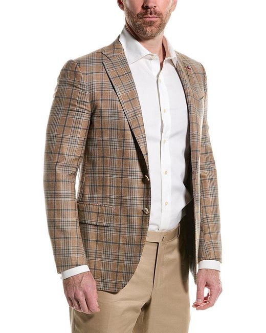 Isaia Natural Wool, Cashmere & Silk-blend Blazer for men