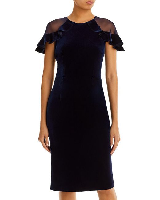Eliza J Velvet Kneelength Cocktail And Party Dress in Black Lyst