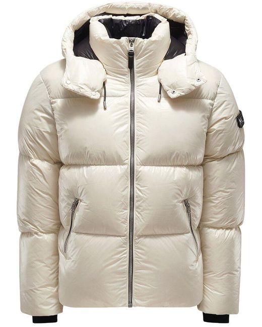 Mackage Leather Kent Hooded Down Jacket 