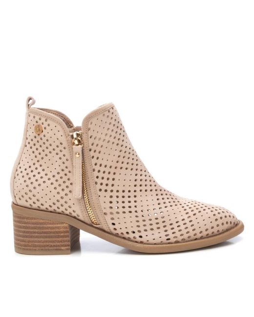 Xti Brown Italian Western Booties With Side Zipper