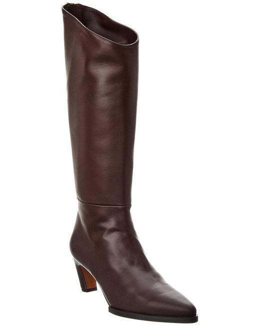 FRAME Brown Le Parker Leather Knee-high Boot