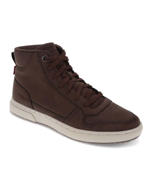 Levi's Brown Stephen Synthetic Leather Casual Lace Up Sneaker Boot for men