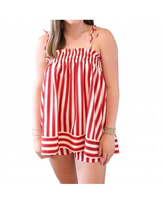 SOFIA The Label Red Juni Striped Top